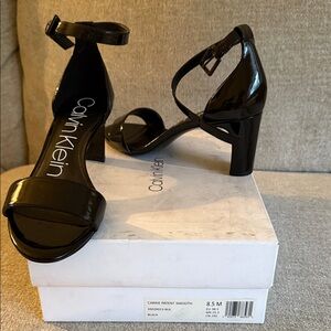 Calvin Klein Black Patent Heels